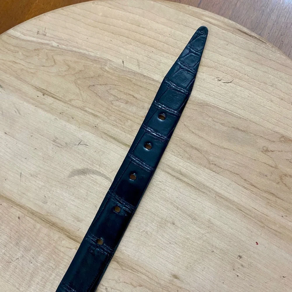 Vtg Hickok Pioneer Custom Tailored Alligator Suede Steerhide Dress Belt Sz 34